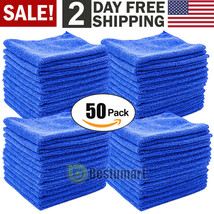 Microfiber Cleaning Cloth 50 Packs Towel Rag Car Polishing Detailing No-... - £40.88 GBP