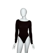 HOUSE of CB Bodysuit Brown Size Small Long Sleeve Open Back &quot;Inoe&quot; NEW - £78.65 GBP