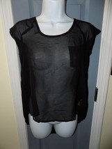 Xhilaration Short Sleeve Sheer High Low Shirt Size S Women&#39;s EUC - £14.25 GBP