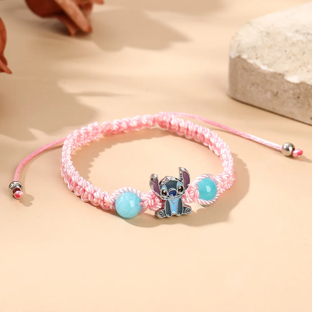 Anime Lilo Stitch Woven Bracelet Cartoon Figure Print Wristand Present T... - $39.97 MXN