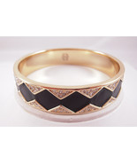 House of Harlow 1960 14KT Y/G Plated Black Sunburst Bangle NEW - £36.22 GBP