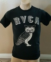 New Men&#39;s RVCA T-Shirt ANP Artist George Thompson OWL Black Small S EKOC... - £22.88 GBP