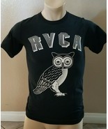 New Men&#39;s RVCA T-Shirt ANP Artist George Thompson OWL Black Small S EKOC... - $14.36