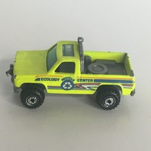 Hot Wheels Path Beater Ecology Recycle Center Pickup Truck Neon Yellow Toy 1997 - £3.12 GBP