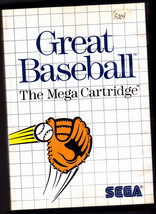 Great Baseball Sega Master 1987 Video Game - Complete - Good - $4.99