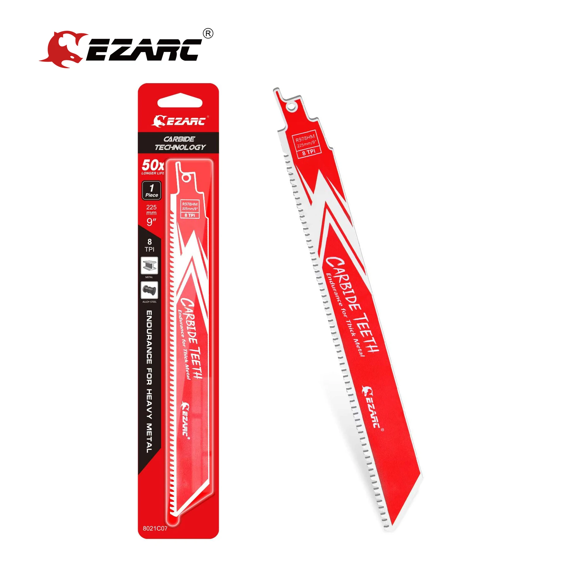 EZARC 1/2/3Pcs 225mm Carbide Reciprocating Saw Blade R978HM Endurance for Thick  - £268.87 GBP