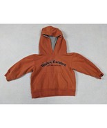 Harley Davidson Toddler Hoodie 3T Orange Cotton Blend Kids - £11.58 GBP