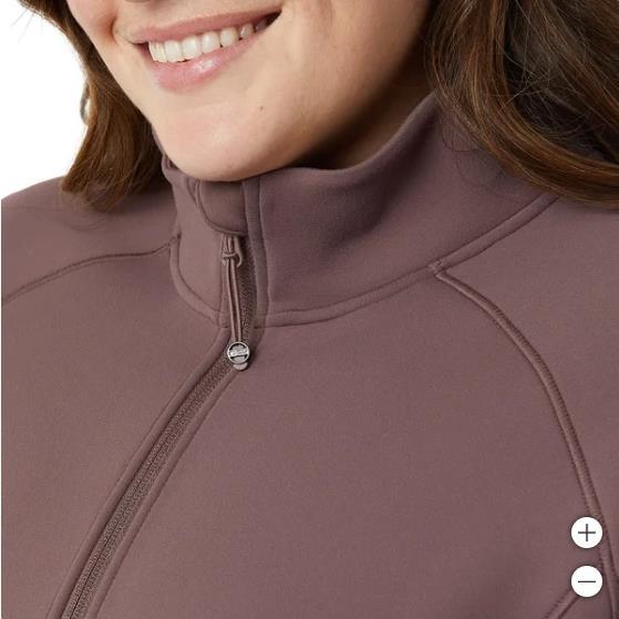 32 Degrees Womens Jacket Brown Full-Zip Pockets Stretch Active Workout Gym Soft Item image 9