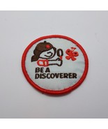 Vintage Girl Scouts &quot;Be a Discoverer&quot; Uniform Jacket 2.5&quot; Diameter Patch - $167.33 MXN