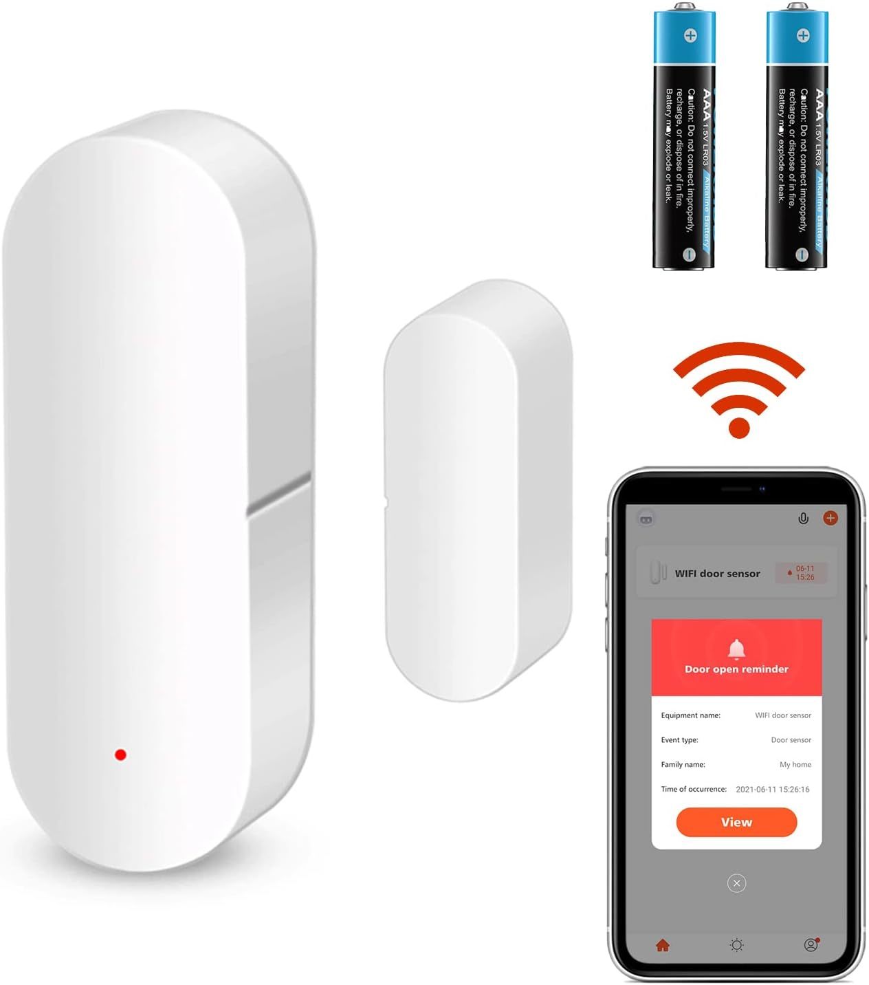 Wifi Smart Door Sensor, Wireless Door Window Detector Alarm With 2, 1 Pack - $41.99