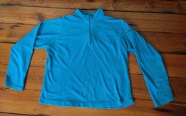 LL Bean Fleece Half Zip Collar Royal Blue Pullover Sweatshirt Womens L-Reg - £13.42 GBP
