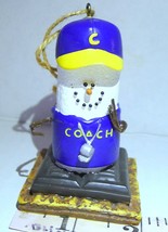 Smores  Smore&#39;s COACH Snowman whistle Chocolate Candy Graham Cracker Decoration - £18.16 GBP