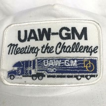 GM UAW Patch Strapback Trucker Hat Cap 80s Semi Truck Big Rig General Motors - £15.63 GBP