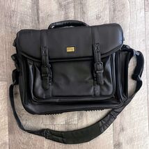 Solidex Performance Black Faux Leather Laptop Messenger Bag Briefcase Or... - $35.63