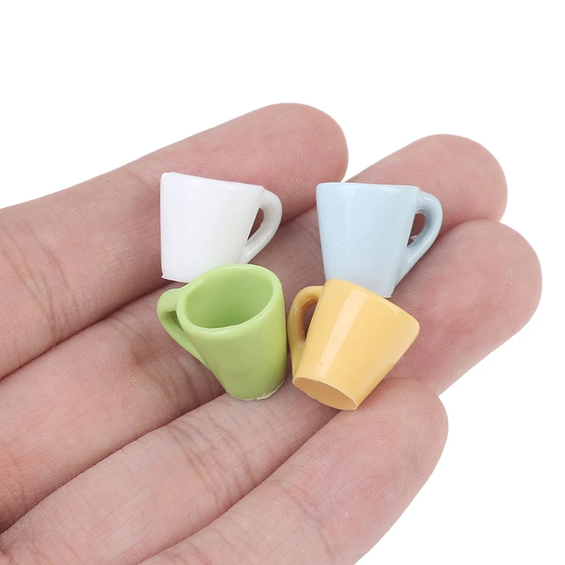 4Pcs/Set 1:12 Dollhouse Miniature Accessories Mini Resin Mug Model Simul... - £7.80 GBP+