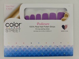 Color Street TROPIC LIKE ITS HOT Pedicure Real Nail Polish Strips Purple... - £26.55 GBP