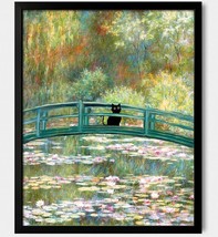 Beautiful Aesthetic Cat Poster With Monet Prints, Vintage Posters, And F... - $38.93