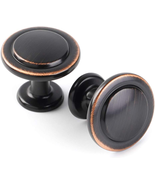 KOOFIZO Stepped round Cabinet Knob - Oil Rubbed Bronze Pull Handle (Dia.... - £23.75 GBP