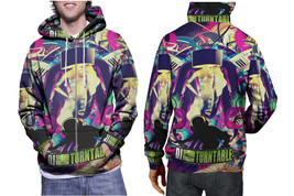 Disk Jockey Turntable Party Hoodie Sporty Casual Graphic Zip up Hoodie - £26.57 GBP+