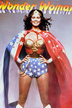 Lynda Carter Wearing Stars And Stripes Cape Wonder Woman 11x17 Mini Poster - £16.50 GBP