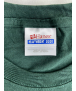 Hanes Heavyweight 50/50 Blank T Shirt NOS Dark Green Size Large Vintage - $26.05 CAD