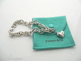 Tiffany &amp; Co Diamonds Heart Bracelet Bangle Chain Clasp Gemstone Love Gift Pouch - £791.38 GBP