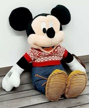 Disney Hallmark Christmas Cozy Sweater Mickey Mouse 11&quot; Plush Stuffed An... - $10.84
