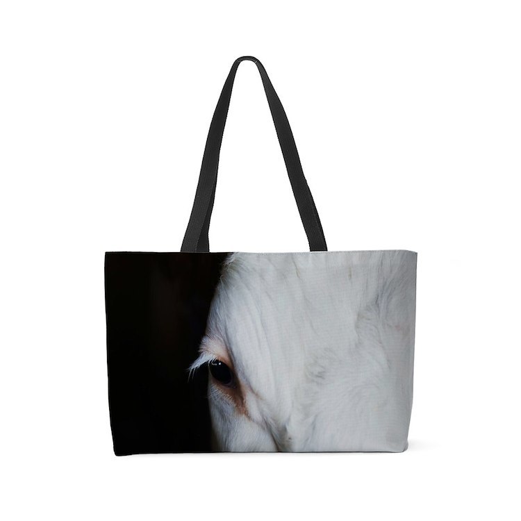White Fur Weekender Tote - $80.00