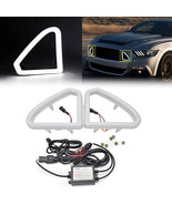 White Bumper Grill LED DRL Running Light Halo Pair For 2015 - 2017 Ford ... - $59.95