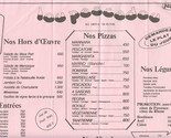 Lou Pescadou Menu Tahiti Pizza Restaurant 1993  - $17.82