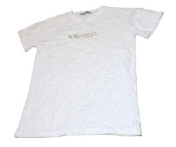La Manuel “The Label” White T-Shirt W/ Gold Lettering Size Large - $3.87
