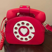 Telephone shaped Red Handbag working headset  bag - $413.96 MXN