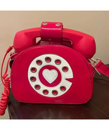 Telephone shaped Red Handbag working headset  bag - $412.83 MXN