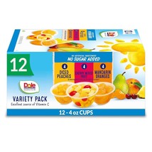 Dole Fruit Bowls No Sugar Added Variety Pack Snacks, Peaches, Mandarin Oranges.. - £7.58 GBP