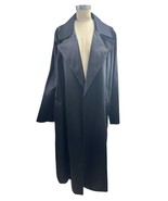 Very Elegant Michael Kors Black Silk/Cotton Draped Trench Coat Size 6 Ma... - $2,744.78 MXN