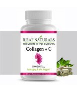 iLeafNaturals Collagen + Vitamin C - 60 Veggie Capsules - 1000 MG - £13.19 GBP