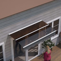 59&quot;x34&quot; Polycarbonate Aluminum Door Window Awning Canopy - $215.99