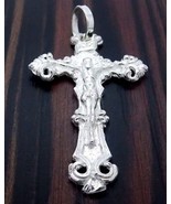 Jesus Christ Cross Pendent .925 Sterling Silver - £43.28 GBP