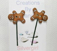 Gingerbread Man Bobby Pins for Christmas, Winter or the Holiday Season  - £4.32 GBP