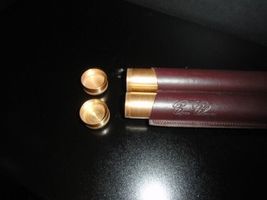 Cigar Classics Travel Humidor Twin Tube Alum with Brown Leather Holding Tube image 8