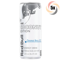5x Cans Red Bull The Coconut Edition Coconut Berry Energy Drink | 8.4oz | - £18.35 GBP