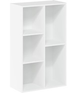 Furinno Luder Bookcase / Book / Storage , 5-Cube, White - $41.97