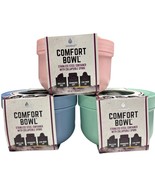 (3) Manna Comfort Bowls w/ Compact Spork Stainless Steel Blue Pink Green - $34.99
