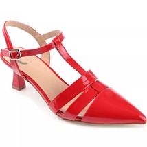 Journee Collection Women Pointed Toe Slingback Heels Jazlynn Size US 9M Red - £21.36 GBP