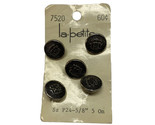 La Petite Buttons  Novelty Silver Crests  Red Lot of 5 on Card 7520 Quar... - $5.78