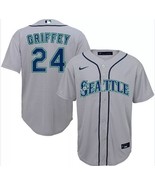 Legend Ken Griffey Jr. #24 Men&#39;s Replica Away Mariners Jersey - All Stit... - £41.12 GBP