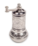 4.3&#39;&#39; Pepper Salt Spice Seed Mill Grinder New Silver Color Turkish - $259.06 MXN