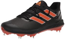adidas Men's Adizero Afterburner 8 Baseball Shoe, Black/Team Orange/Silver Metal - $68.23