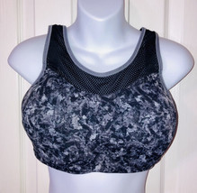 Maidenform Sports Bra Molded Cups Sz 38C Padded Racerback Wireless Black - $17.88