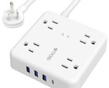 Power Strip Surge Protector - TROND Ultra Thin Flat Plug 5ft Extension C... - $23.99